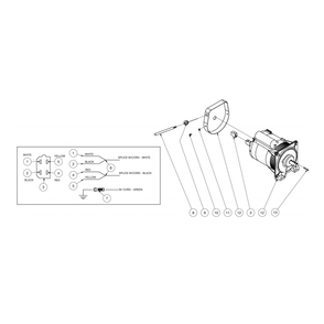 Alternator Diagram and Parts List for HS-3505-0MGV  Mi-T-M Pressure Washer