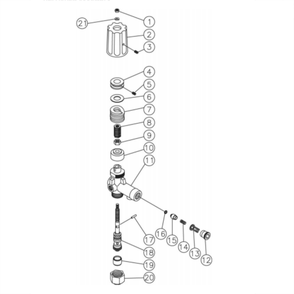 Unloader Diagram and Parts List for HG-2004-3208  Mi-T-M Pressure Washer