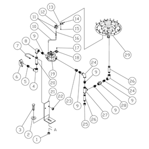 Burner/Piping Diagram and Parts List for HG-2205-0M30  Mi-T-M Pressure Washer