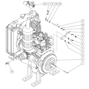 Engine Diagram and Parts List for HS-4005-0MDK  Mi-T-M Pressure Washer