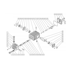 Pump Diagram and Parts List for HS-3008-0MGH  Mi-T-M Pressure Washer