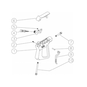 Gun Diagram and Parts List for HS-3006-0MGD  Mi-T-M Pressure Washer