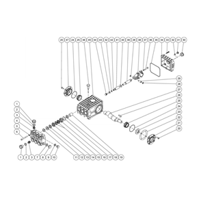 Pump Diagram and Parts List for HS-3505-0MGH  Mi-T-M Pressure Washer