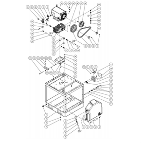 Motor Base Diagram and Parts List for HG-1805-3208  Mi-T-M Pressure Washer