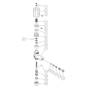 Unloader Diagram and Parts List for HHD-3005-0E9G  Mi-T-M Pressure Washer