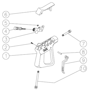Gun Diagram and Parts List for HHS-2004-1E2A  Mi-T-M Pressure Washer