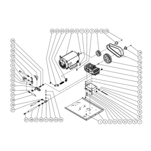 Motor/Pump Diagram and Parts List for HHD-3004-0E9G  Mi-T-M Pressure Washer