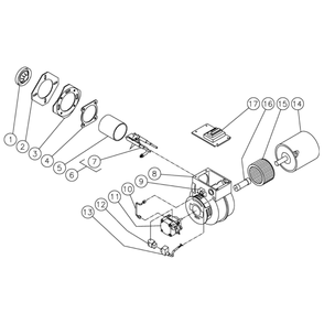 Burner Diagram and Parts List for HHS-3004-1E3A  Mi-T-M Pressure Washer