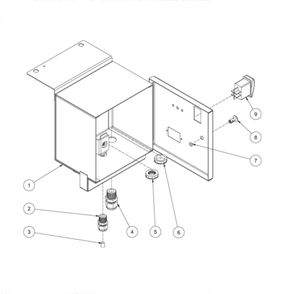 Electric Box Diagram and Parts List for HS-4004-0MAH  Mi-T-M Pressure Washer