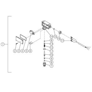 Pressure Switch Diagram and Parts List for HHS-2004-2E2G  Mi-T-M Pressure Washer