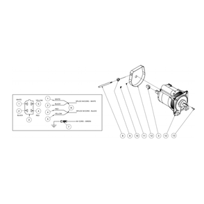 Alternator Diagram and Parts List for HS-3505-1MGH  Mi-T-M Pressure Washer