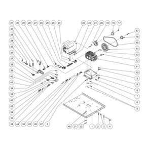 Motor/Pump Diagram and Parts List for HHS-1002-1E1G  Mi-T-M Pressure Washer