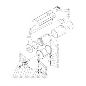 Heat Exchanger Diagram and Parts List for HS-4004-0MAH  Mi-T-M Pressure Washer