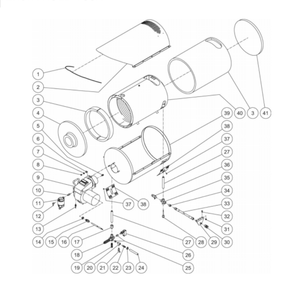 Heat Exchanger Diagram and Parts List for HDS-4005-0H6G  Mi-T-M Pressure Washer