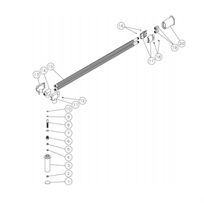 Angled Lance Diagram and Parts List for HG-3004-1230  Mi-T-M Pressure Washer