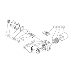 Burner Diagram and Parts List for HHD-2004-0E8G  Mi-T-M Pressure Washer