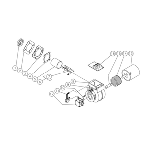 Burner Diagram and Parts List for HHS-2004-0E4G  Mi-T-M Pressure Washer