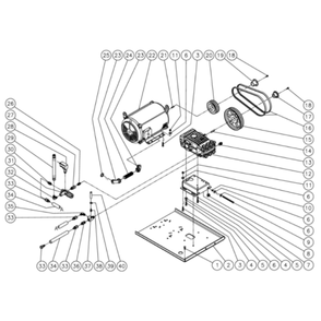 Motor/Pump Diagram and Parts List for HHS-3004-0E2G  Mi-T-M Pressure Washer