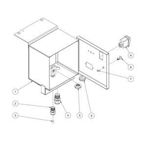 Electric Box Diagram and Parts List for HS-3505-0MGV  Mi-T-M Pressure Washer