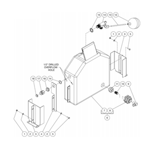 Float Tank Diagram and Parts List for HDS-3506-0K6G  Mi-T-M Pressure Washer