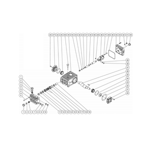 Pump Diagram and Parts List for HS-3505-0MGK  Mi-T-M Pressure Washer