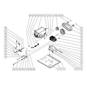 Motor/Pump Diagram and Parts List for HHS-2004-0E2A  Mi-T-M Pressure Washer