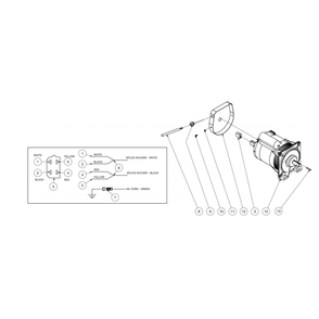 Alternator Diagram and Parts List for HS-4004-0MAV  Mi-T-M Pressure Washer