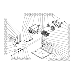 Motor/Pump Diagram and Parts List for HHD-3005-0E9G  Mi-T-M Pressure Washer