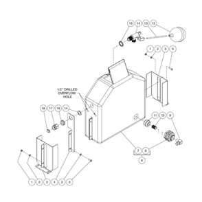 Float Tank Diagram and Parts List for HDS-3505-0R7G  Mi-T-M Pressure Washer