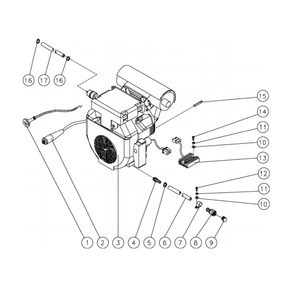 Engine Diagram and Parts List for HS-3505-0MGH  Mi-T-M Pressure Washer
