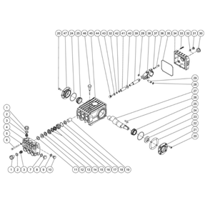 Pump Diagram and Parts List for HHS-3004-0E4G  Mi-T-M Pressure Washer