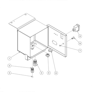 Electric Box Diagram and Parts List for HS-3505-1MGH  Mi-T-M Pressure Washer