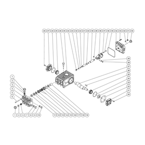 Pump Diagram and Parts List for HS-3505-0MDK  Mi-T-M Pressure Washer