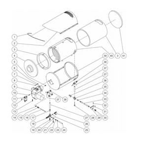 Heat Exchanger Diagram and Parts List for HDS-4005-0K6A  Mi-T-M Pressure Washer