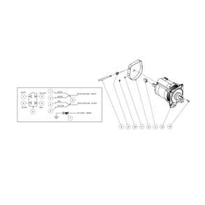 Generator Diagram and Parts List for HDS-3008-1H6G  Mi-T-M Pressure Washer