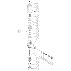 Unloader Diagram and Parts List for HHS-3004-1E9G  Mi-T-M Pressure Washer