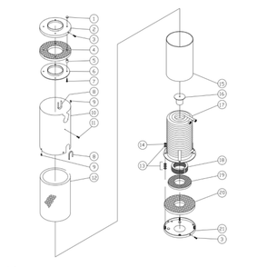 Boiler Diagram and Parts List for HS-3005-CMV2GASOLINE-DIESEL  Mi-T-M Pressure Washer