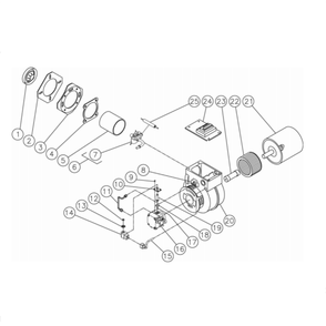 Burner Diagram and Parts List for HS-3505-1MGH  Mi-T-M Pressure Washer