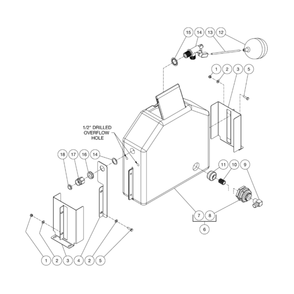 Float Tank Diagram and Parts List for HDS-3505-0V6G  Mi-T-M Pressure Washer