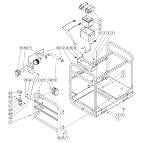 Part Location Diagram of 5-0276A18 Mi-T-M Frame Extension