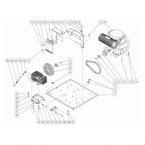 Isolation Plate Diagram and Parts List for HDC-4004-1H6A  Mi-T-M Pressure Washer