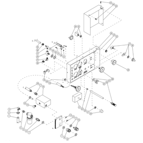 Control Panel Diagram and Parts List for HS-3005-CMV2GASOLINE-DIESEL  Mi-T-M Pressure Washer