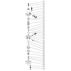 Unloader Diagram and Parts List for HG-2205-0M30  Mi-T-M Pressure Washer