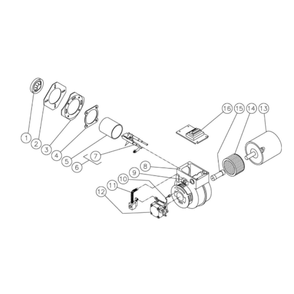 Burner Diagram and Parts List for HHD-3005-0E5G  Mi-T-M Pressure Washer