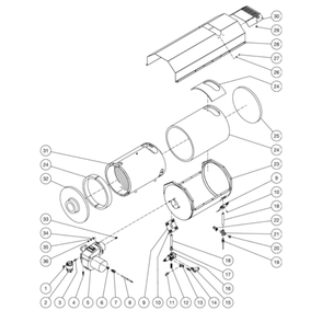 Heat Exchanger Diagram and Parts List for HS-3006-0MDK  Mi-T-M Pressure Washer
