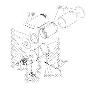 Heat Exchanger Diagram and Parts List for HDC-3505-0H6G  Mi-T-M Pressure Washer
