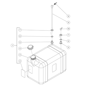 Burner Fuel Tank Diagram and Parts List for HDS-4005-0K6G  Mi-T-M Pressure Washer