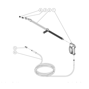 Gun/Wand/Hose Diagram and Parts List for HG-2004-1208  Mi-T-M Pressure Washer