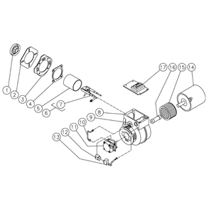 Burner Diagram and Parts List for HHS-2004-1E2A  Mi-T-M Pressure Washer