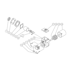 Burner Diagram and Parts List for HHD-3005-0E3G  Mi-T-M Pressure Washer